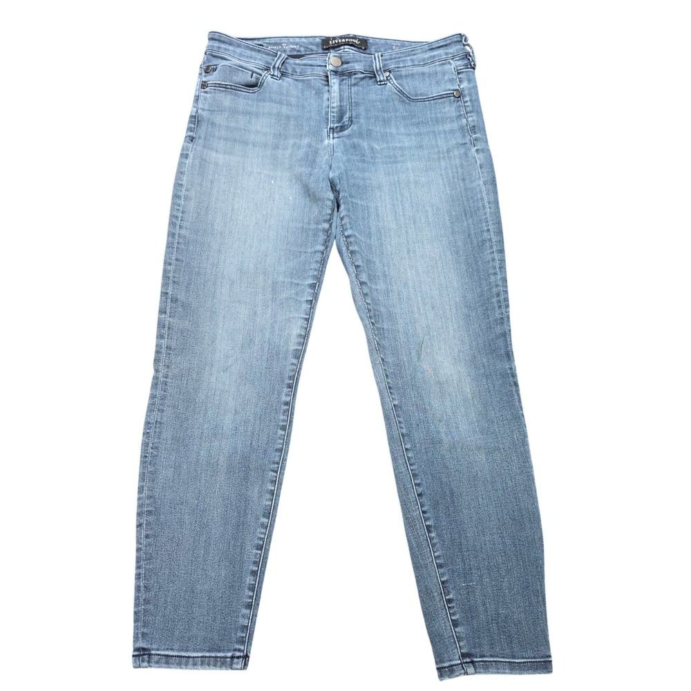 Liverpool The Ankle Skinny Jeans Women's Size 8p/29 Blue Medium Wash Stretch